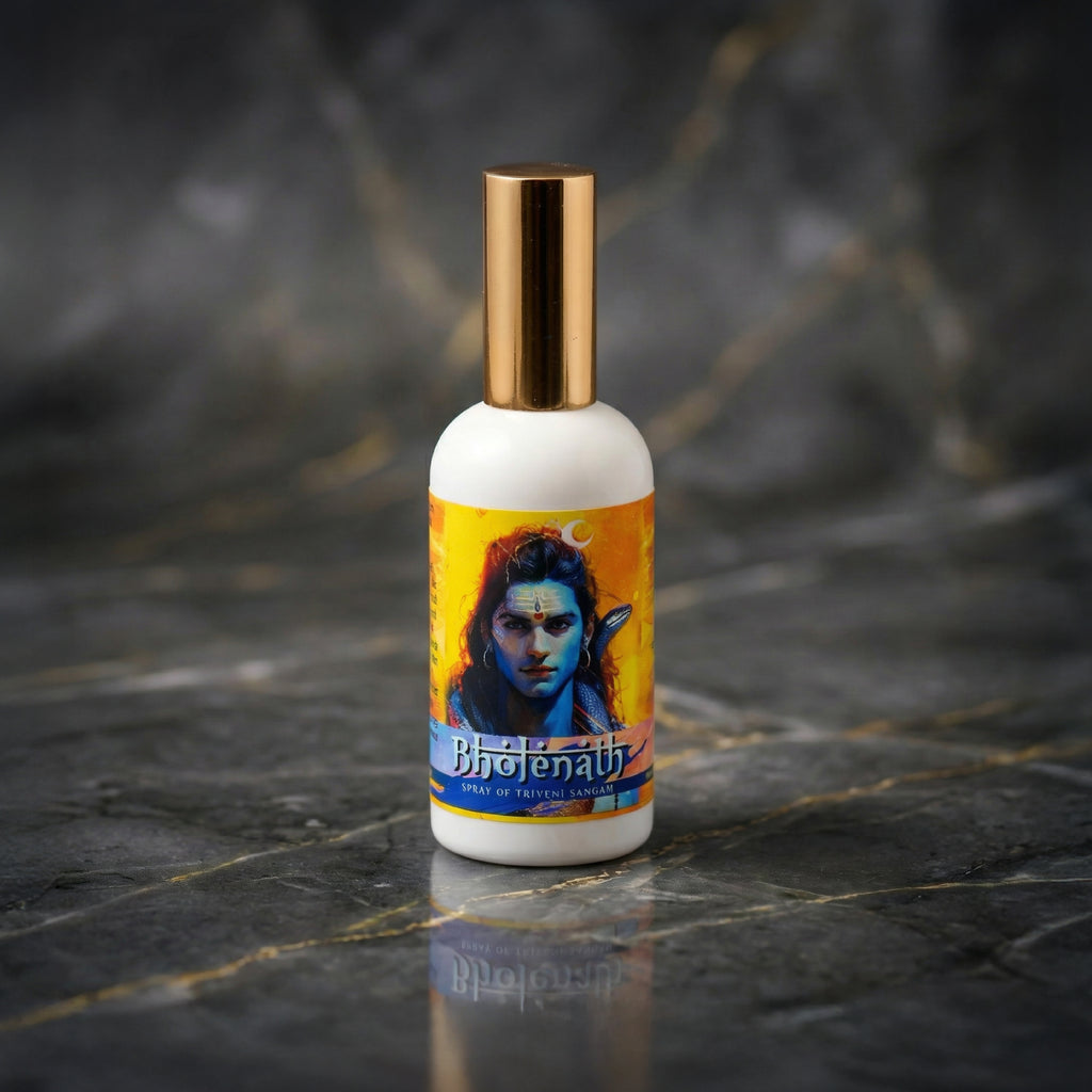 BHOLENATH SPRAY OF TRIVENI SANGAM - White Horse Blessing
