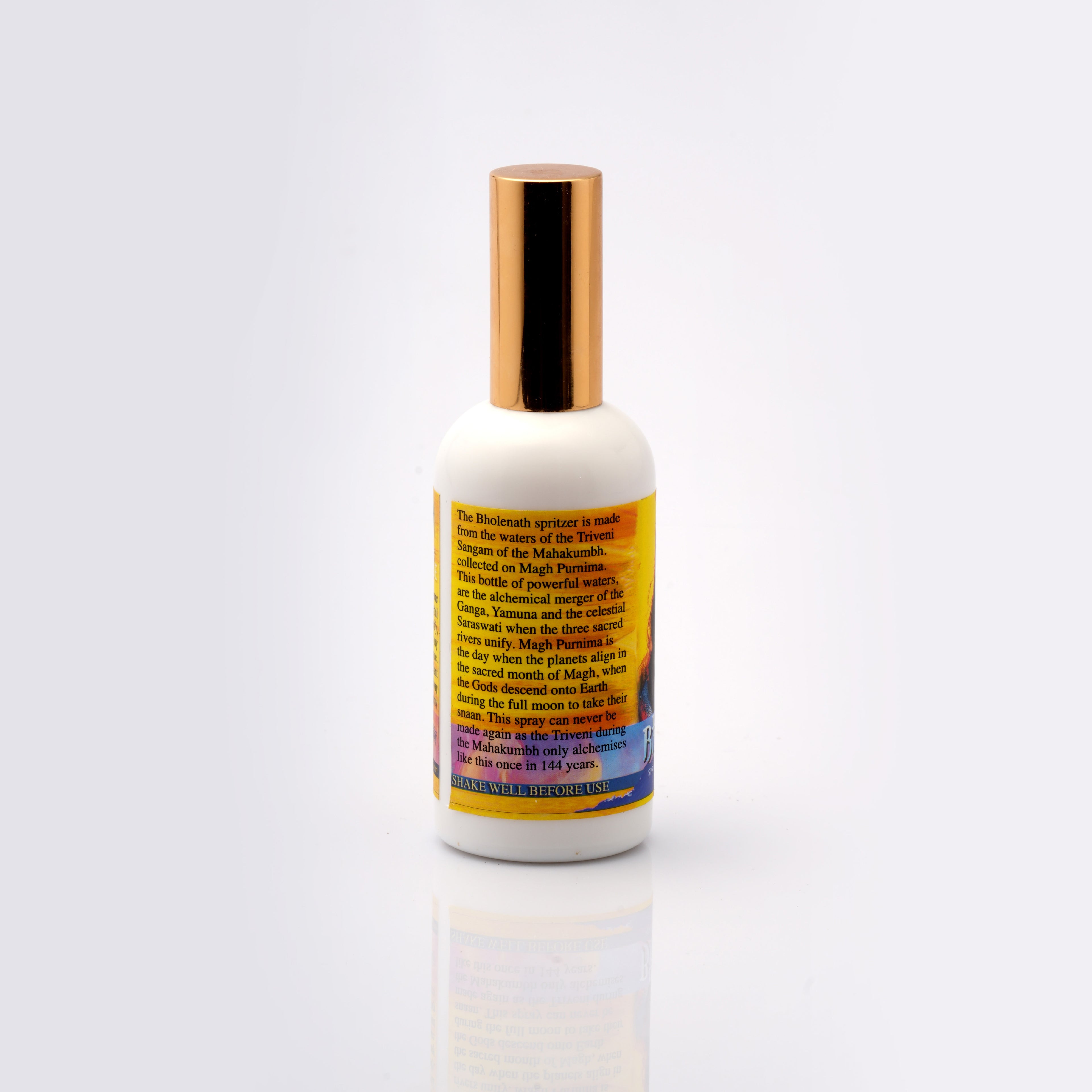 BHOLENATH SPRAY OF TRIVENI SANGAM - White Horse Blessing