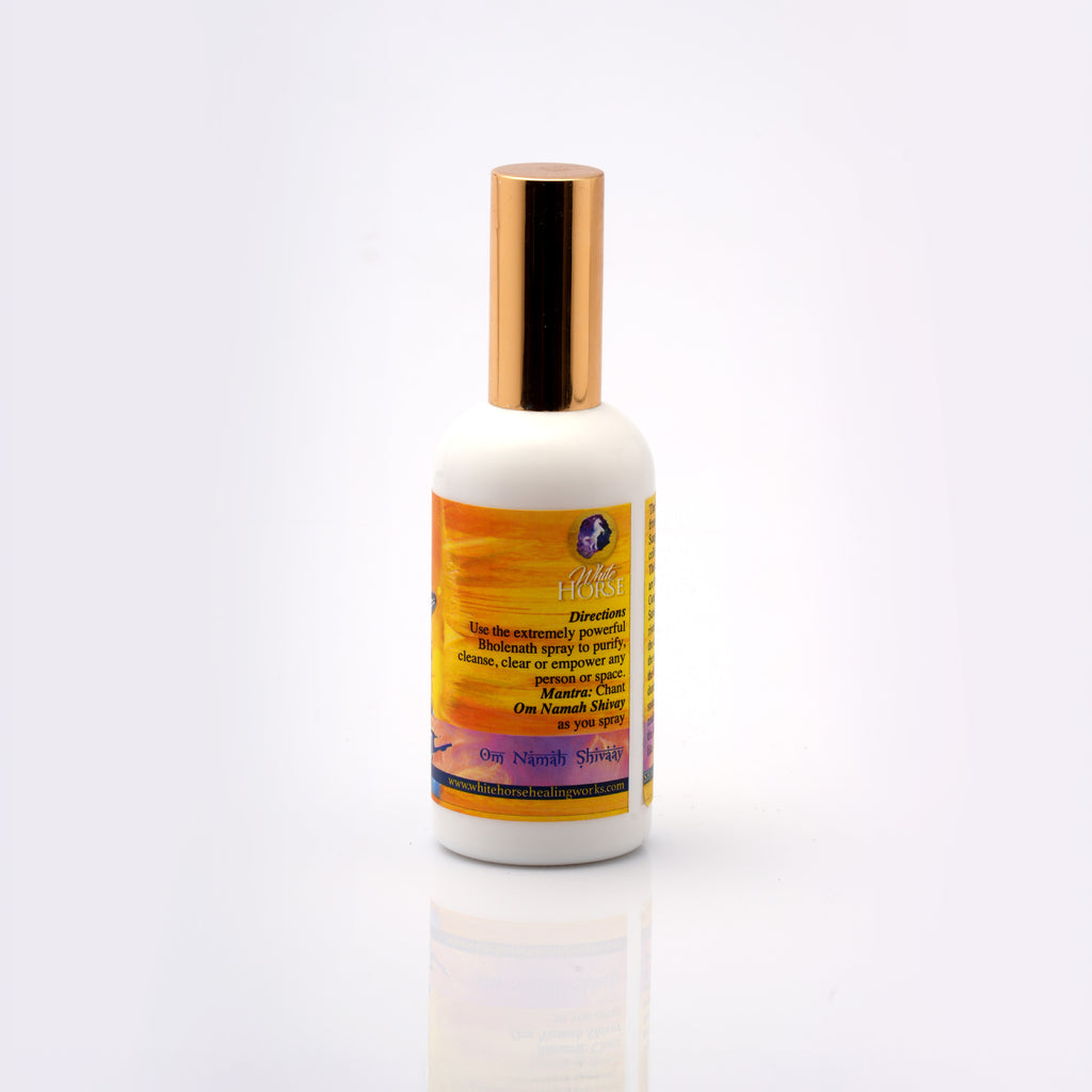 BHOLENATH SPRAY OF TRIVENI SANGAM - White Horse Blessing